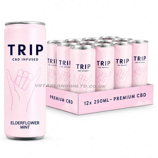 Trip Elderflower Mint Sparkling Drink 250ml (6 or 12 Cans)