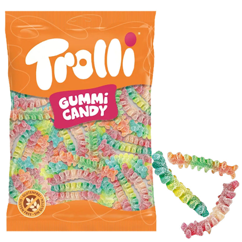Trolli Sour Centipedes 1kg Bag – Sour Gummy Sweets – Halloween Candy