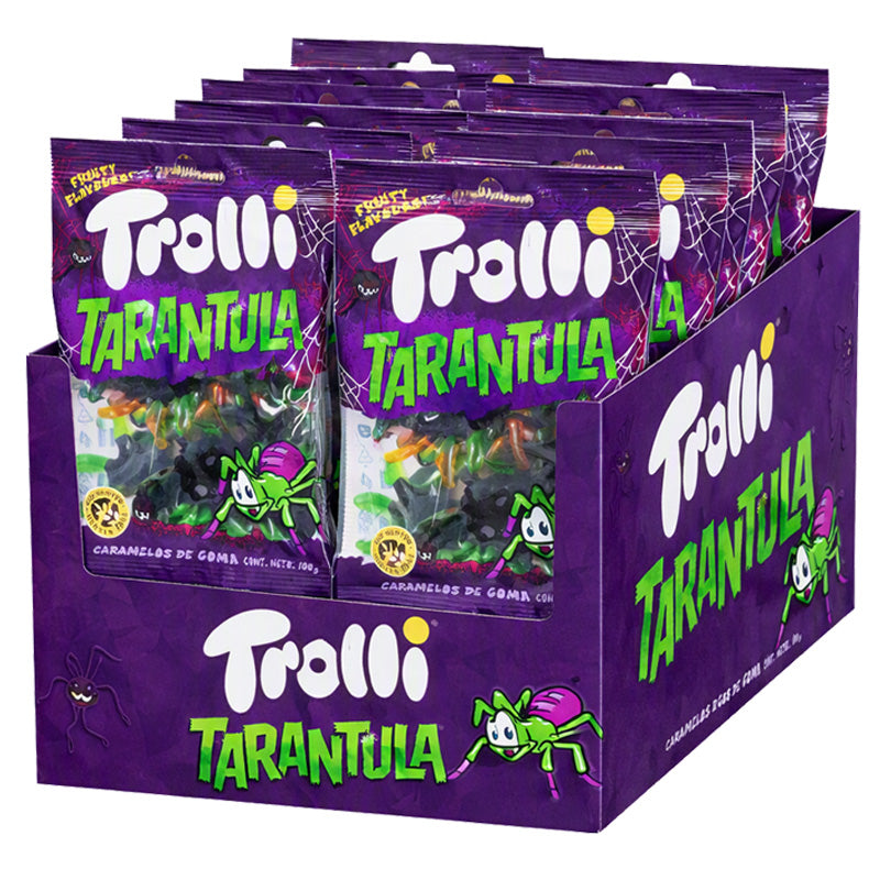 Trolli Tarantula Halloween Gummy Sweets 100g x 12 Bags | Sour Gummy Spiders