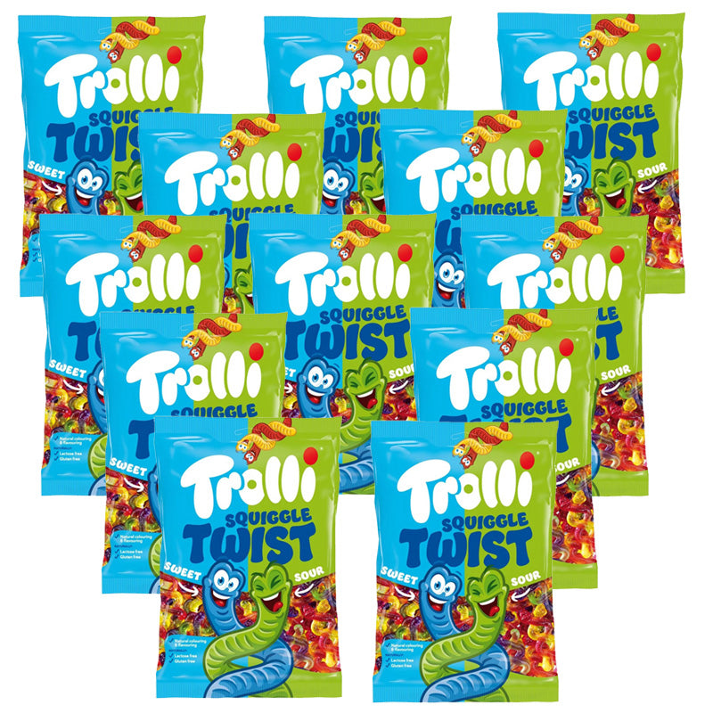 Trolli Squiggle Twist Fruit Flavoured Halloween Gums 100g – 12 & 24 Packs