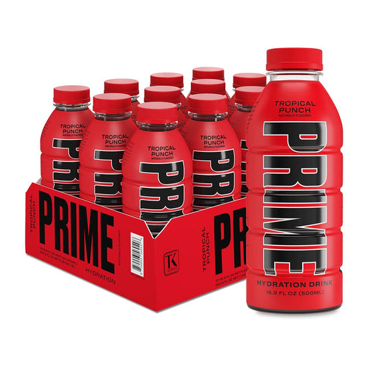 PRIME Hydration Tropical Punch Energy Drinks Bottles 500ml (Box Of 12)
