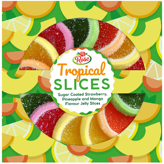 Tropical Fruit Slices Gift Box 9 x 90g – Sugar Coated Jelly Fruit Slices