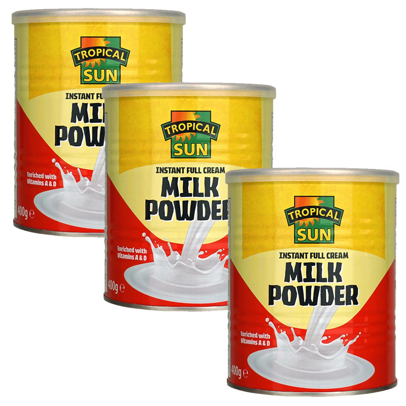 Tropical Sun Full Cream Milk Powder 400g (3 & 6 Tins)
