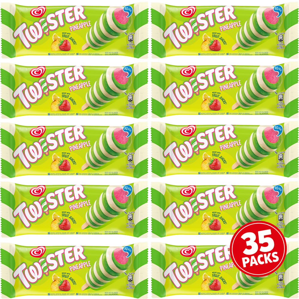 Twister Pineapple Ice Cream Lolly 80ml (15 & 35 Packs)