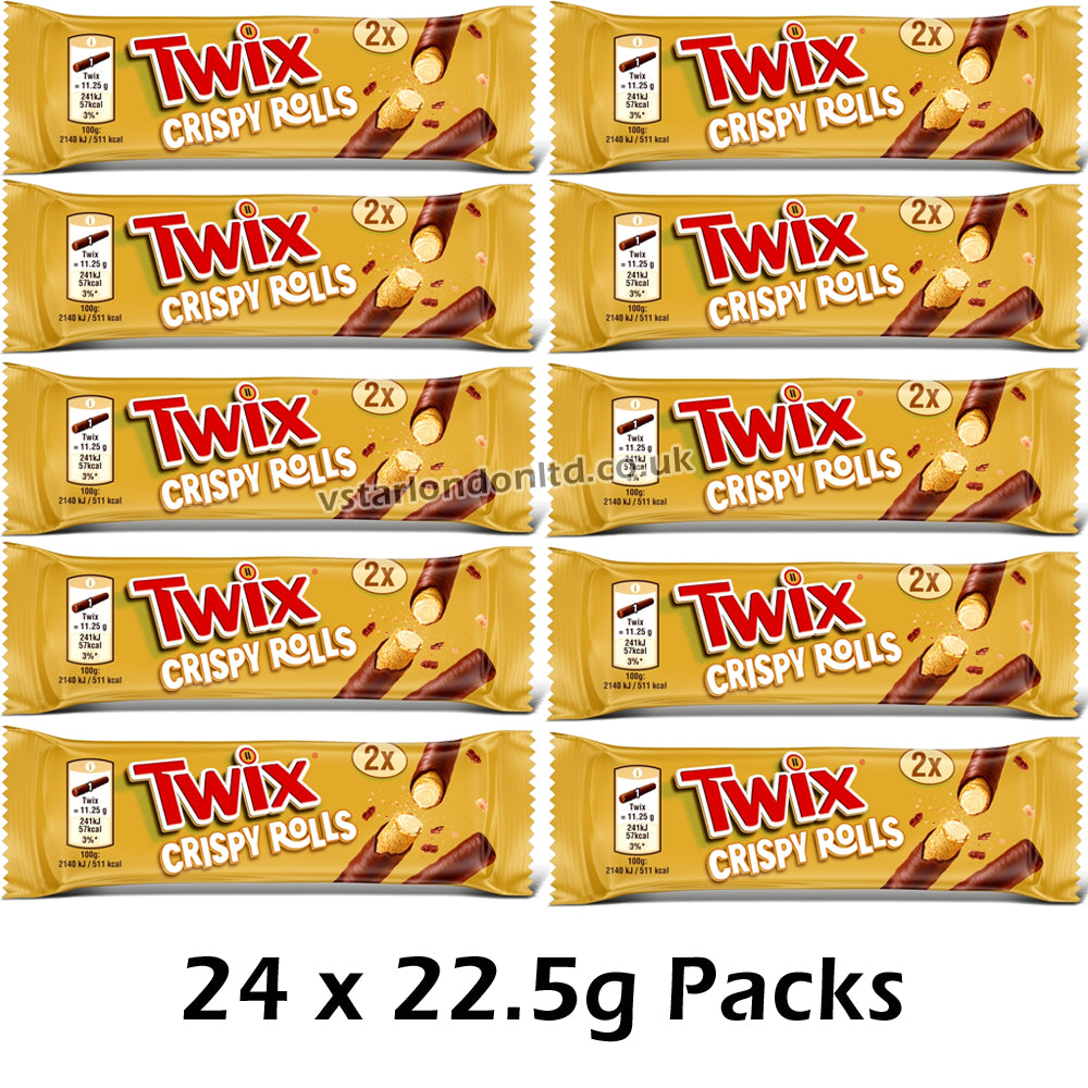 Twix Chocolate & Caramel Crispy Rolls 22.5g (Box Of 24)