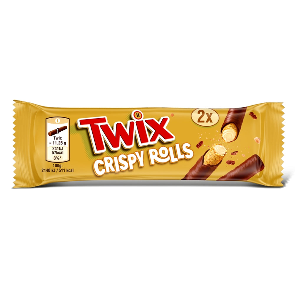 Twix Chocolate & Caramel Crispy Rolls 22.5g (Box Of 24)