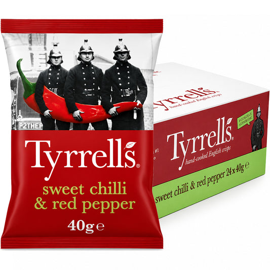 Tyrrells Sweet Chilli & Red Pepper Crisps 40g (Case of 24)