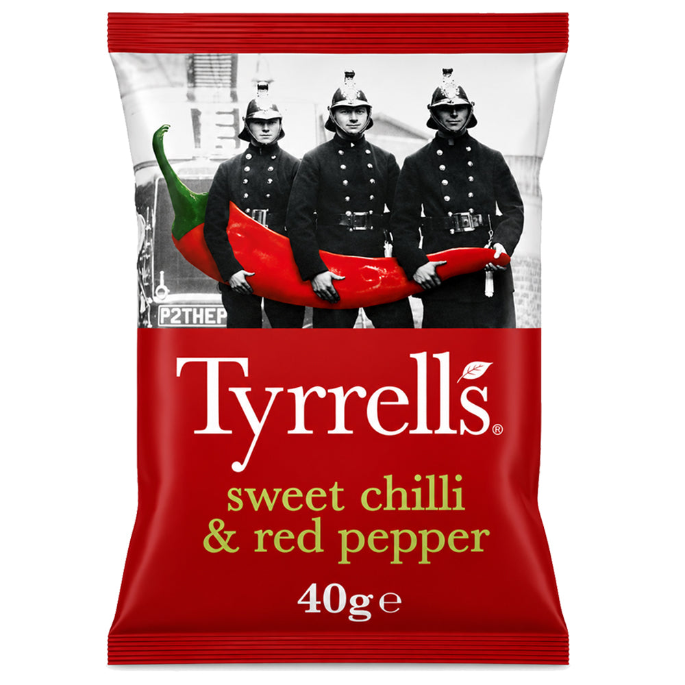 Tyrrells Sweet Chilli & Red Pepper Crisps 40g (Case of 24)