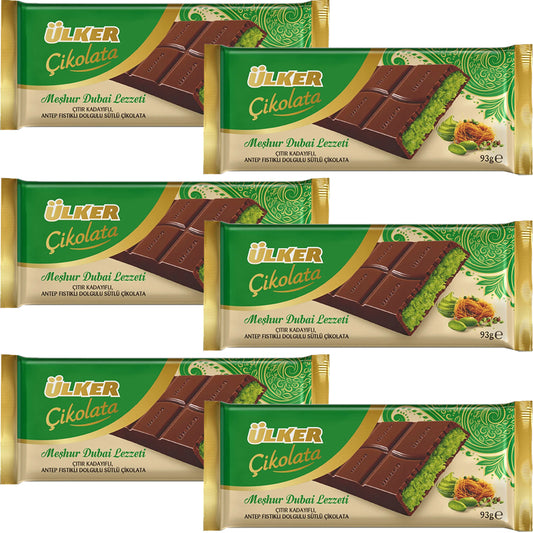 Ülker Dubai Chocolate Pistachio & Kataifi 6 x 93g