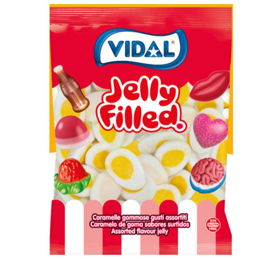 Vidal Jelly Filled Boiled Eggs Fruit Flavoured Sweets 1kg Bulk Bag