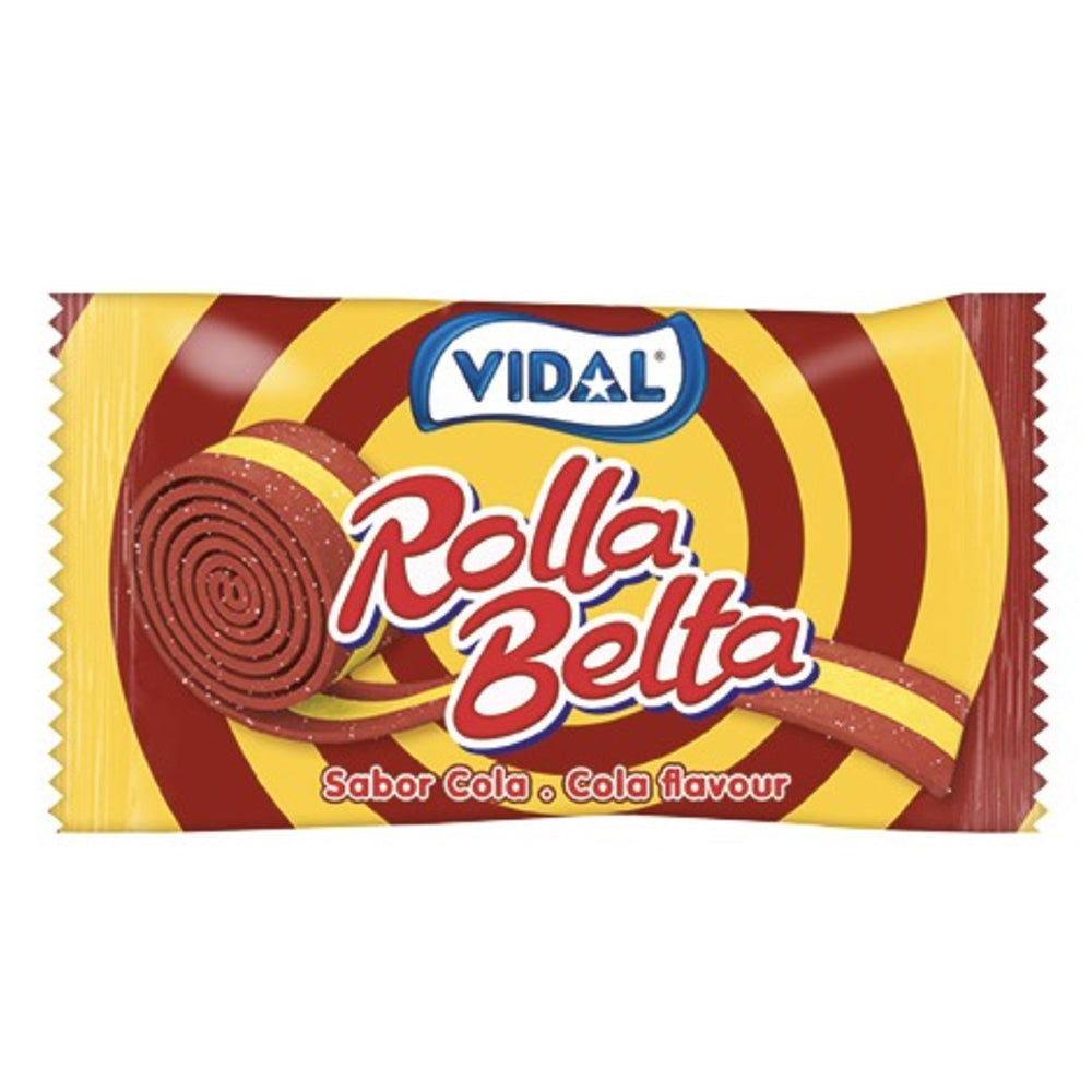 Vidal Rolla Belta Cola Sour Ribbon Sweets 19g x24