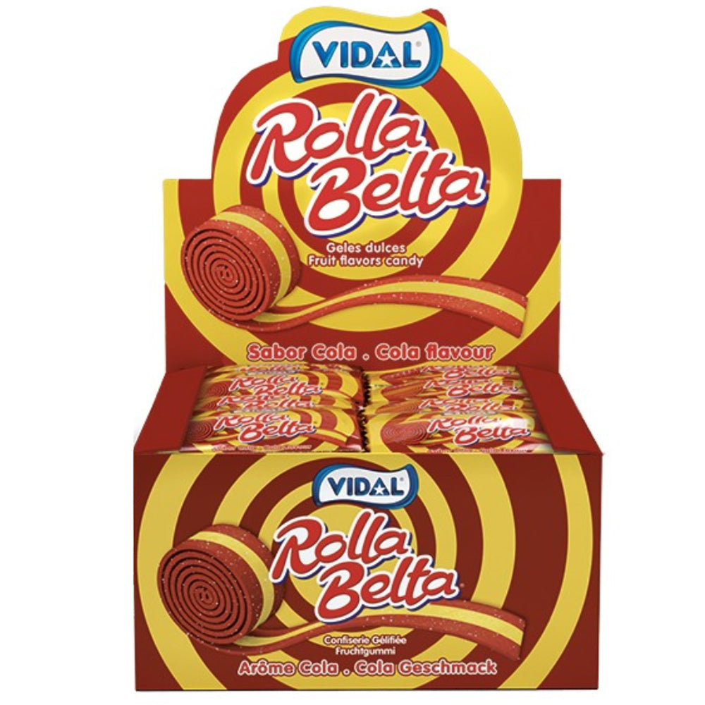 Vidal Rolla Belta Cola Sour Ribbon Sweets 19g x24
