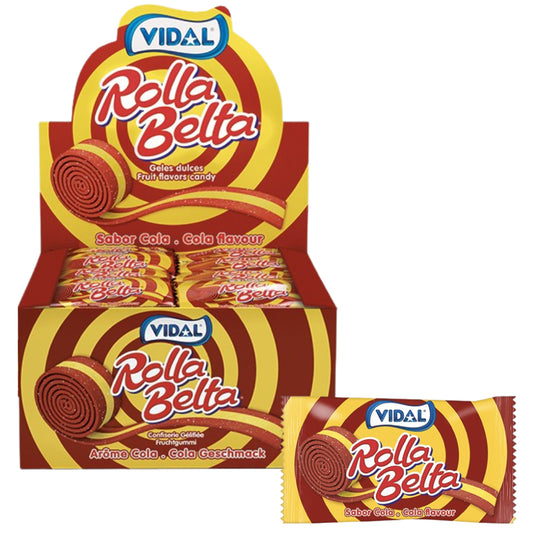 Vidal Rolla Belta Cola Sour Ribbon Sweets 19g x24