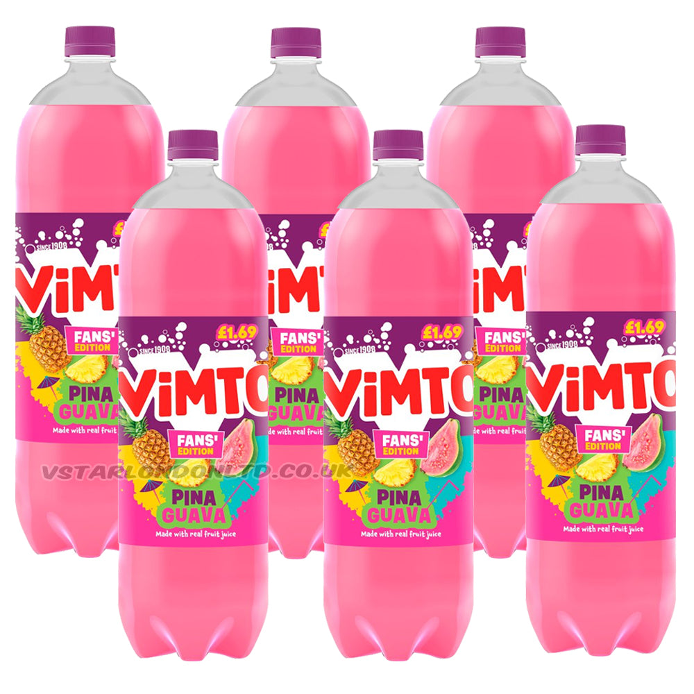 Vimto Fans' Edition Pineapple & Guava Flavour 2L Bottles (Case of 6)