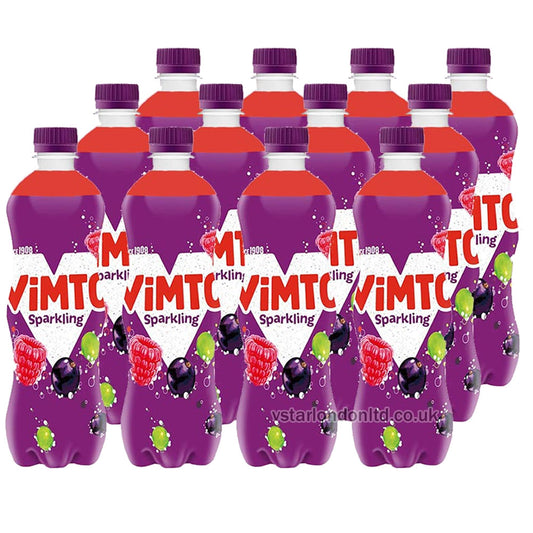 Vimto Sparkling Drink 500ml × 12 – Classic British Fizz