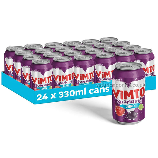Vimto Sparkling Zero Sugar - 24 x 330ml Cans