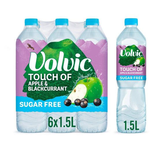 Volvic Touch of Apple & Blackcurrant Flavoured Water 1.5L (Case of 6)