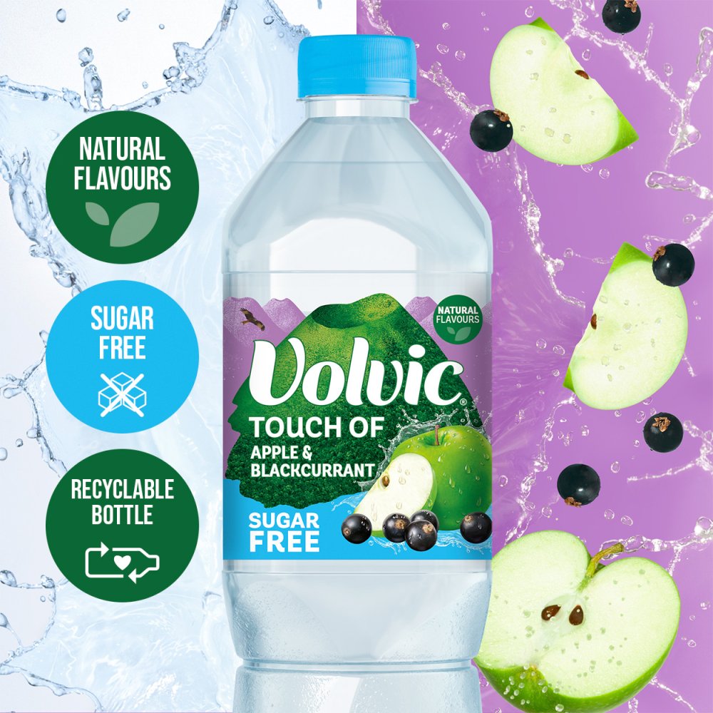 Volvic Touch of Apple & Blackcurrant Flavoured Water 1.5L (Case of 6)