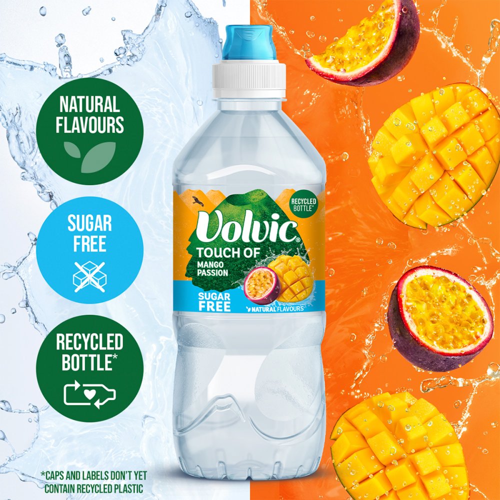 Volvic Touch of Fruit Mango & Passionfruit 750ml (Case of 6)