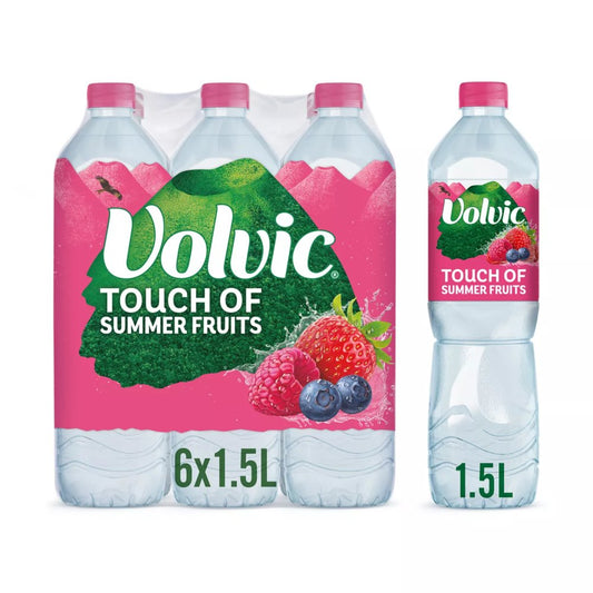 Volvic Touch of Fruit Summer Fruits Flavoured Water 1.5L (Case of 6)