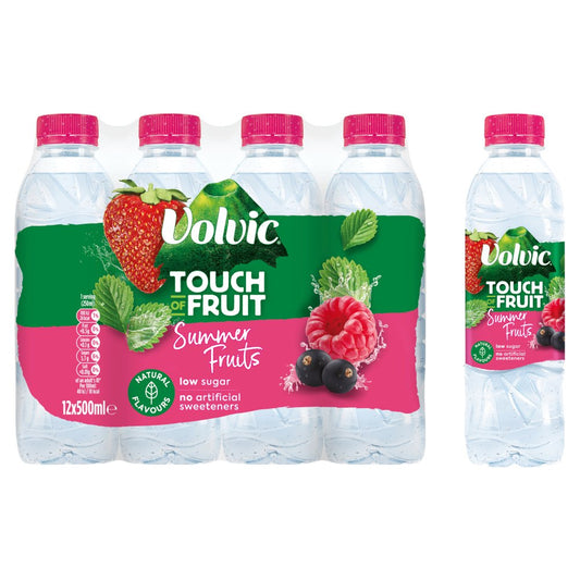 Volvic Touch of Summer Fruits Flavoured Water 500ml (Case of 12)