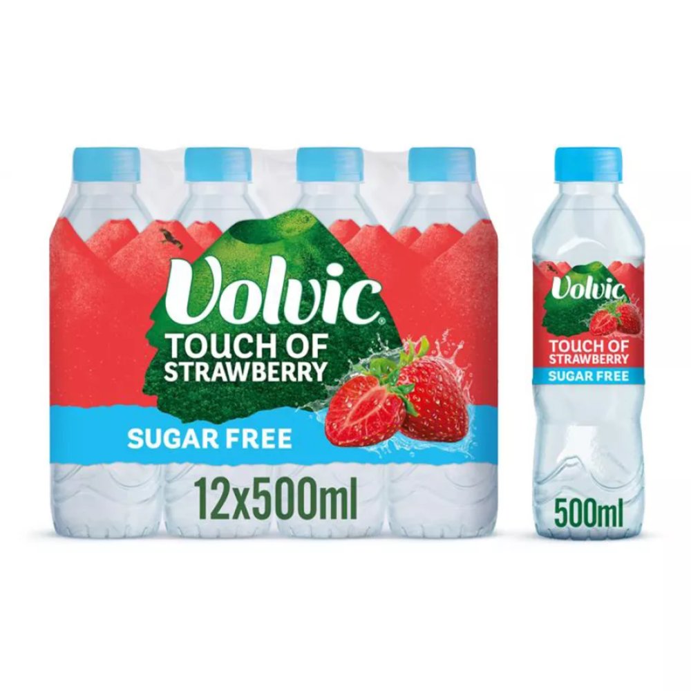 Volvic Touch of Fruit Sugar Free Strawberry Natural Flavoured Water 12 x 500ml