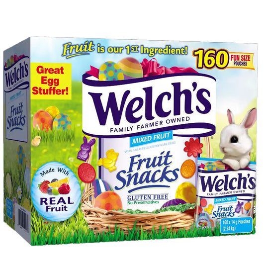 Welch’s Fruit Snacks 160 Pouches – Mixed Fruit Gluten-Free Snacks