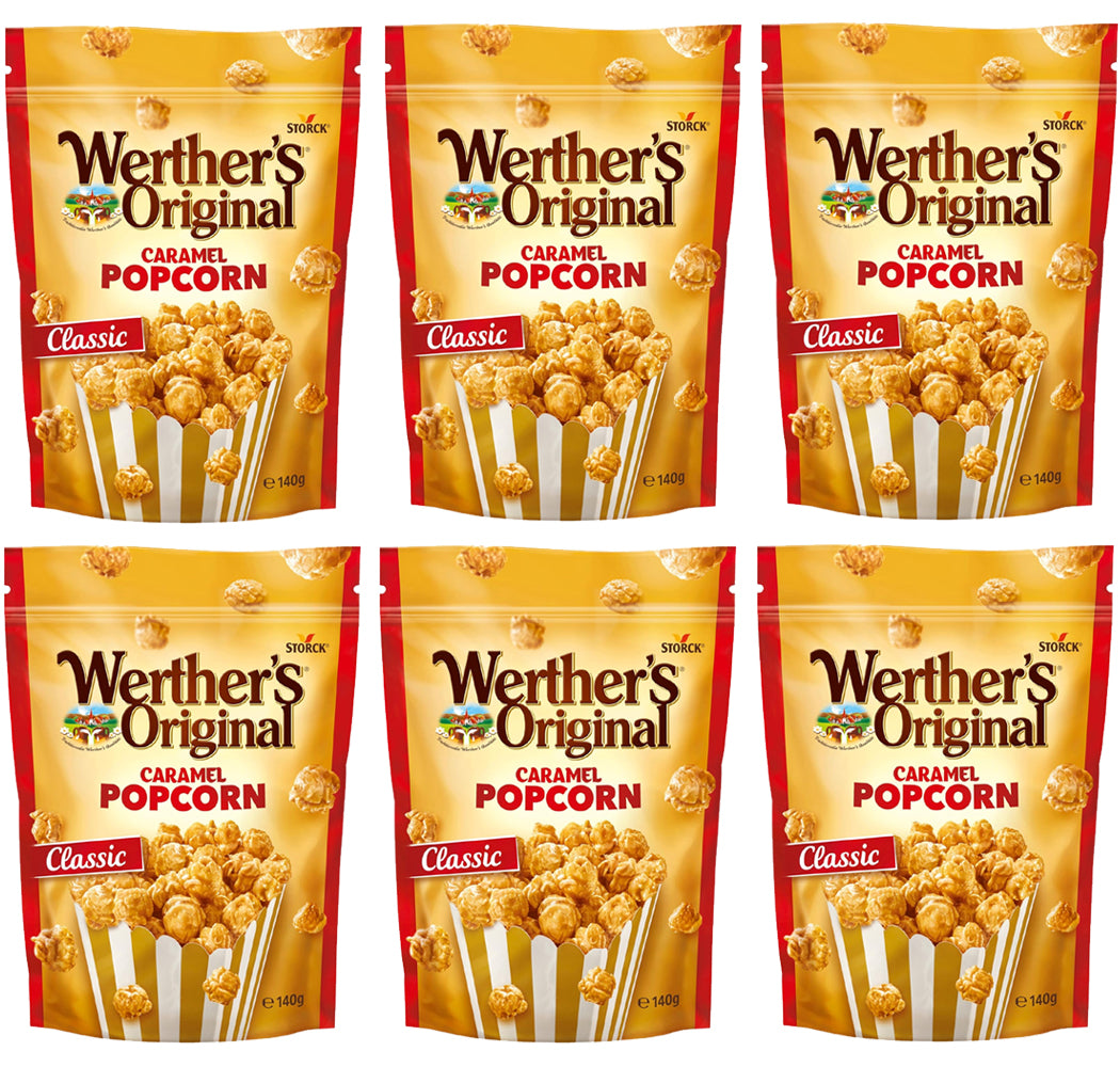 Werther's Original Caramel Popcorn Classic 140g (Pack of 6)