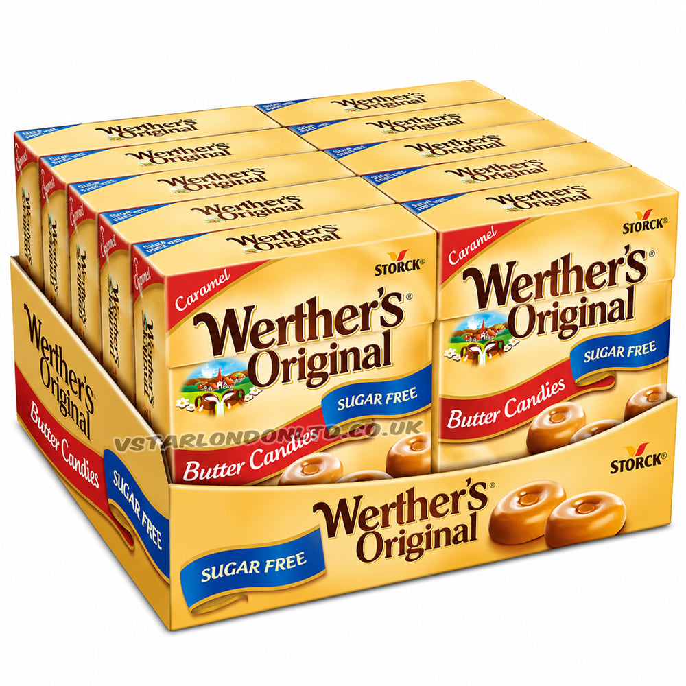 Werther's Original Sugar Free Caramel Butter Candies 42g (6 & 10 Boxes)