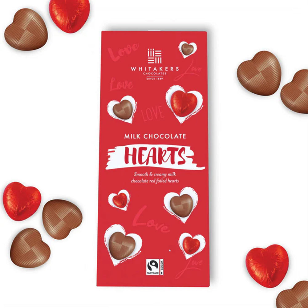 Whitakers Milk Chocolate Hearts 125g