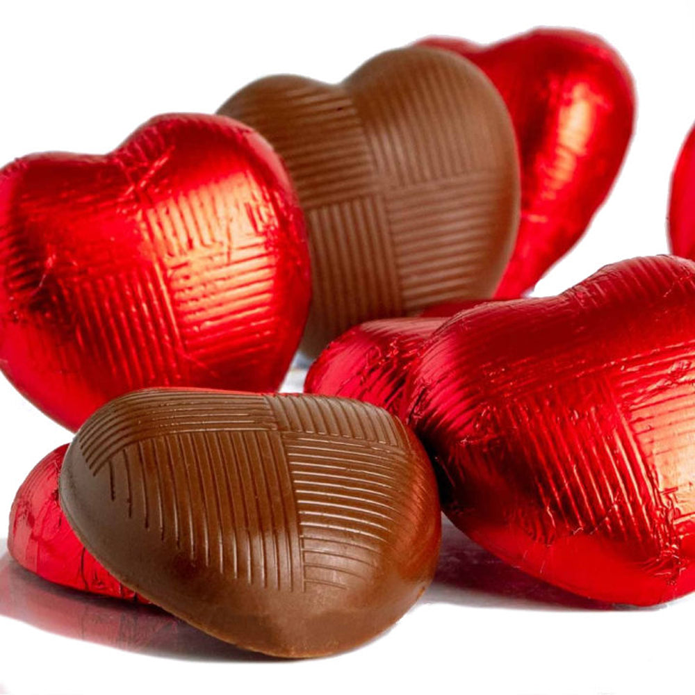 Whitakers Red Foiled Chocolate Hearts (0.5kg – 2kg)