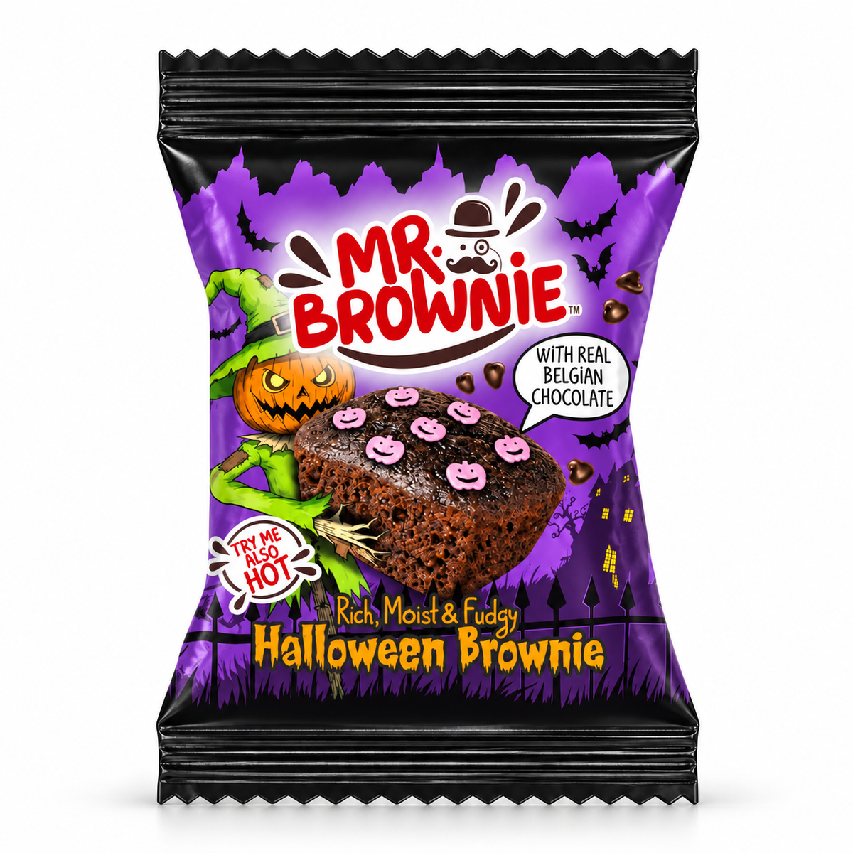 Mr. Brownie Halloween Chocolate Brownies 1kg (Box of 40)