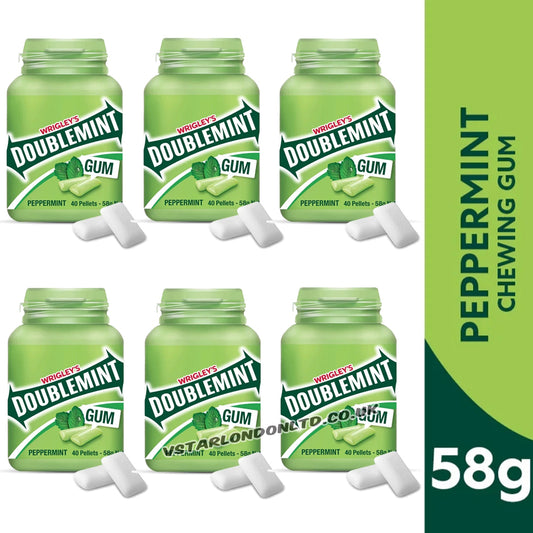 Wrigley’s Doublemint Peppermint Chewing Gum 6 x 58.4g