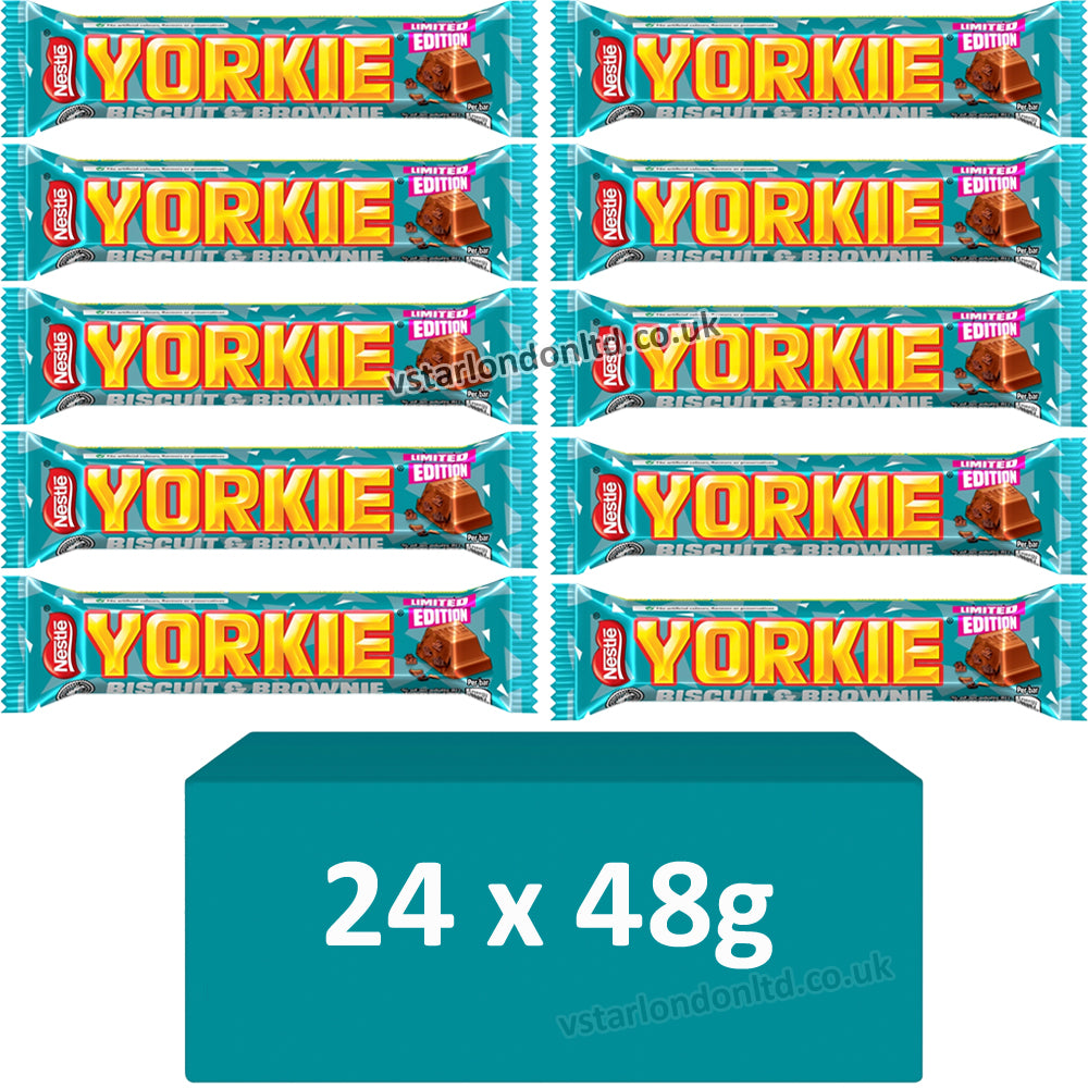 Yorkie Biscuit & Brownie Milk Chocolate Limited edition Bar 44g (Box of 24)