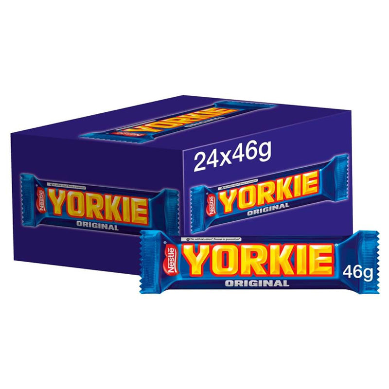 Yorkie Original Milk Chocolate Bar 46g Solid Chocolate (12 & 24 Bars)