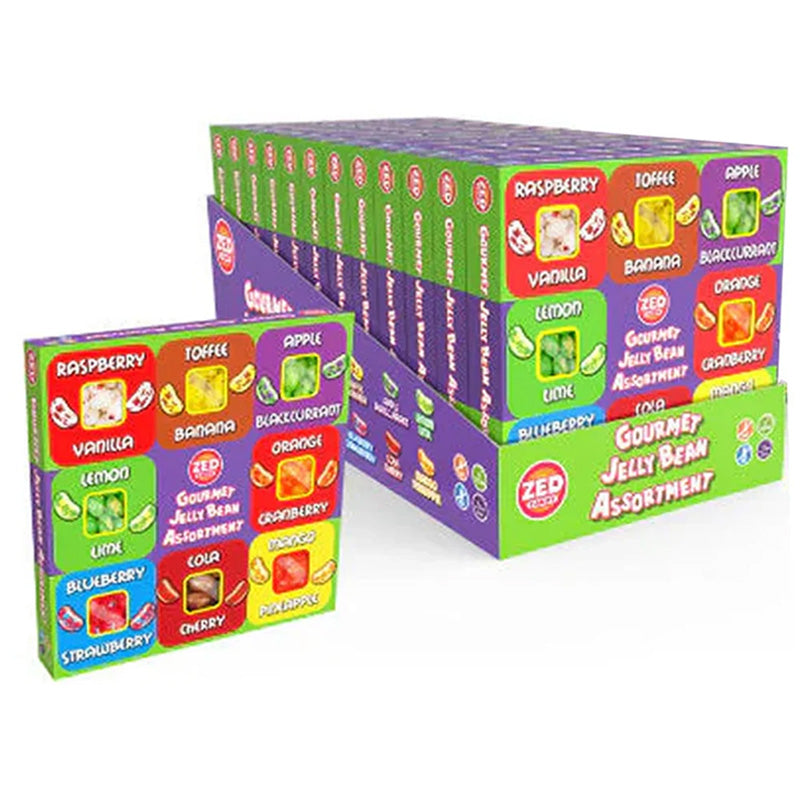 Zed Candy Jelly Bean Assortment 184g – 8 Fruit Flavours (6 & 12 Boxes)