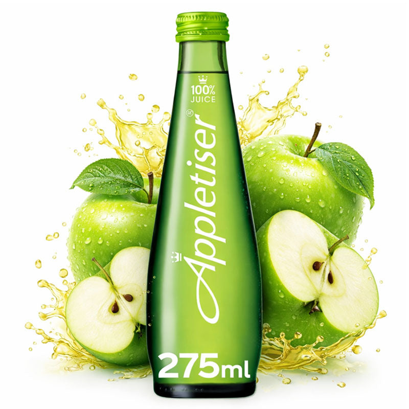 Appletiser Sparkling Apple Juice 275ml Premium Fizzy Apple Drink (Box of 12 Glass Bottles)