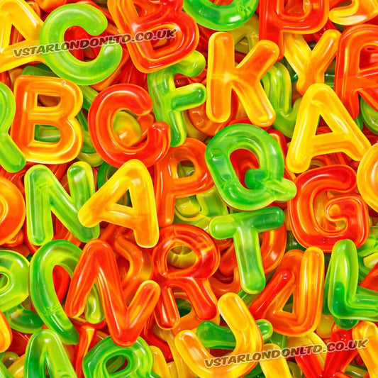 Gummy Alphabet Letters 2kg – Alphabet Shaped Gummy Sweets