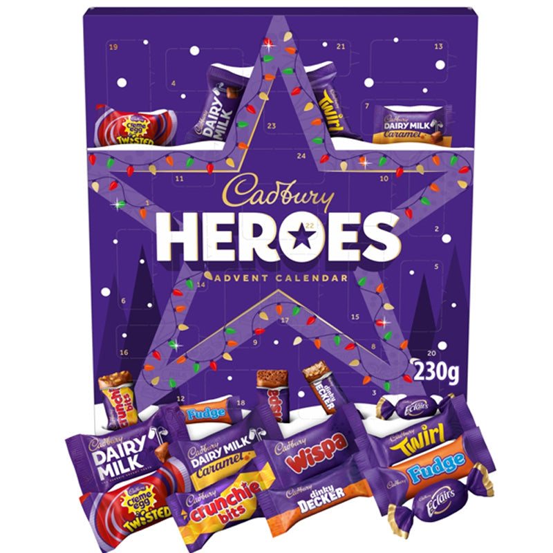 Cadbury Heroes Chocolate Christmas Advent Calendar 230g Assorted Chocolates