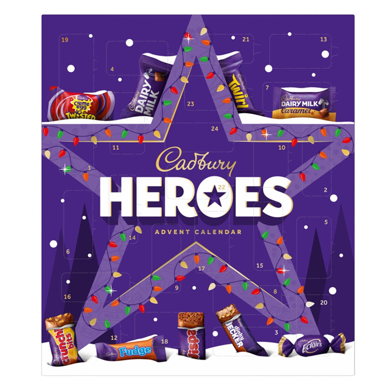 Cadbury Heroes Chocolate Christmas Advent Calendar 230g Assorted Chocolates