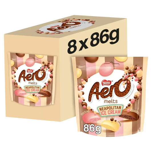 Aero Melts Chocolate Neapolitan Ice Cream Pouch 8 x 86g