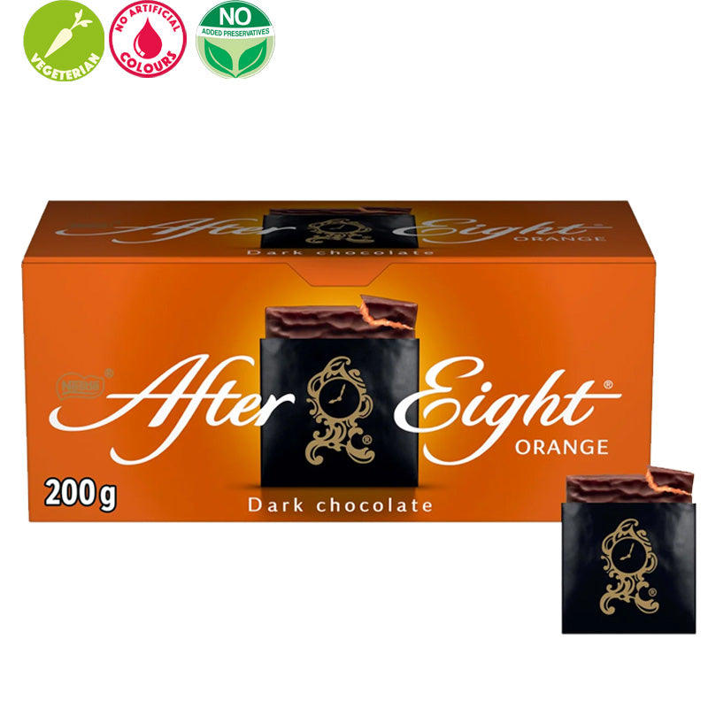 After Eight Orange Dark Chocolate Mints 200g x 2 Boxes – Orange Fondant