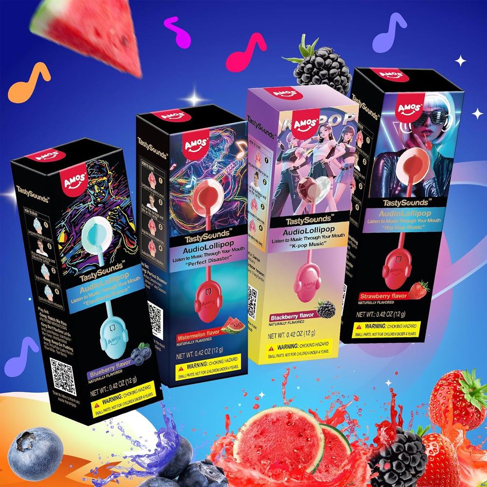Amos TastySounds Audio Lollipops Random Mixed Pack (2, 3 & 5 Lollipops)