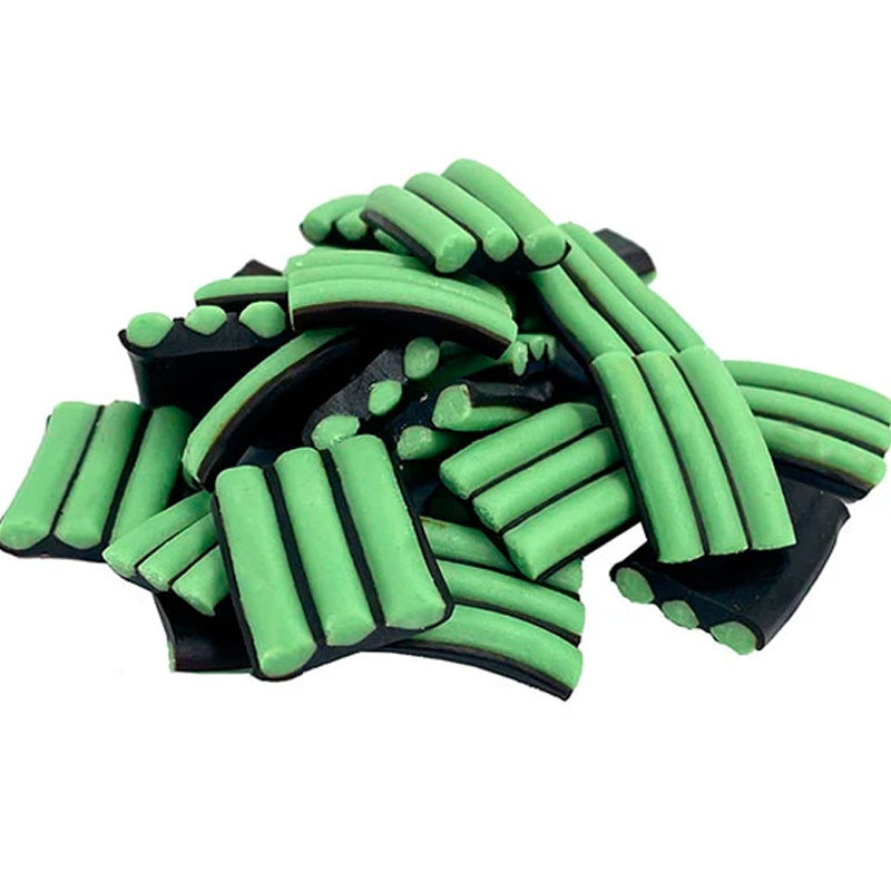 Finnish Liquorice Stripe Sweets 2kg Strawberry Chocolate Banana & Apple Flavours