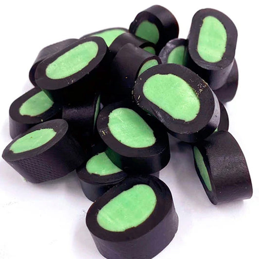 Finnish Liquorice Ovals 2kg Strawberry Banana Chocolate & Apple Flavoured Sweets