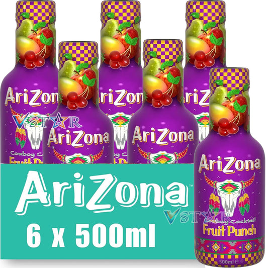Arizona Fruit Punch Juice Bottles 500ml (Pack Of 6)