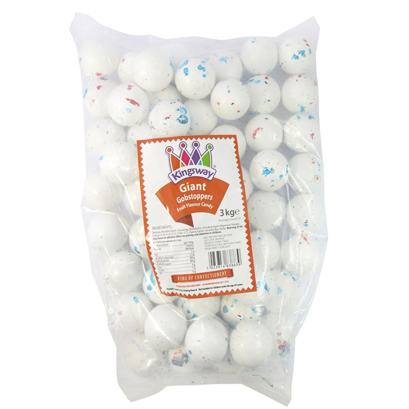 Kingsway Giant Gobstoppers Fruit Flavour Candy Balls 3kg Bulk Bag