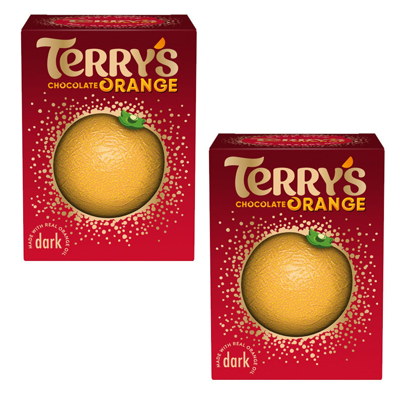 Terry’s Chocolate Orange Dark Ball 145g x 2 – Dark Chocolate with Real Orange Oil