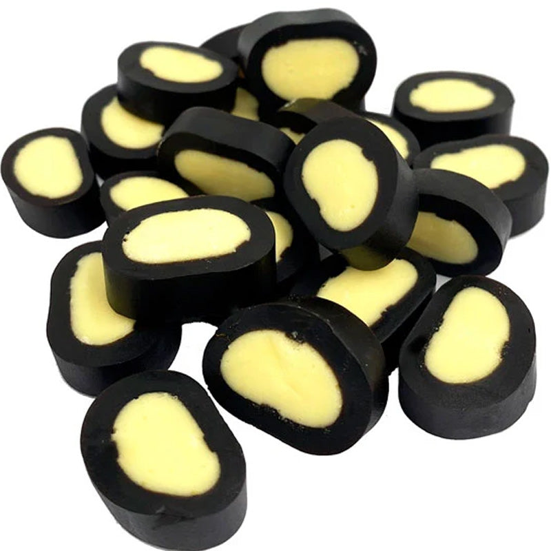 Finnish Liquorice Ovals 2kg Strawberry Banana Chocolate & Apple Flavoured Sweets