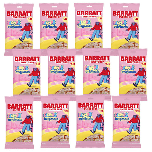 Barratt Sweet Shop Flumps Originals 130g Soft Marshmallow Twist Sweets PMP (Box of 12 Packs)